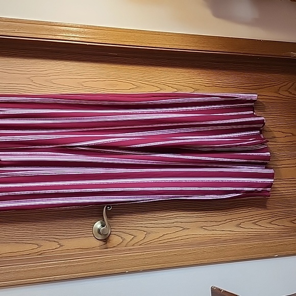 Kristen Nicole maroon white stripe jumpsuit - Picture 2 of 10